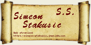 Simeon Stakušić vizit kartica